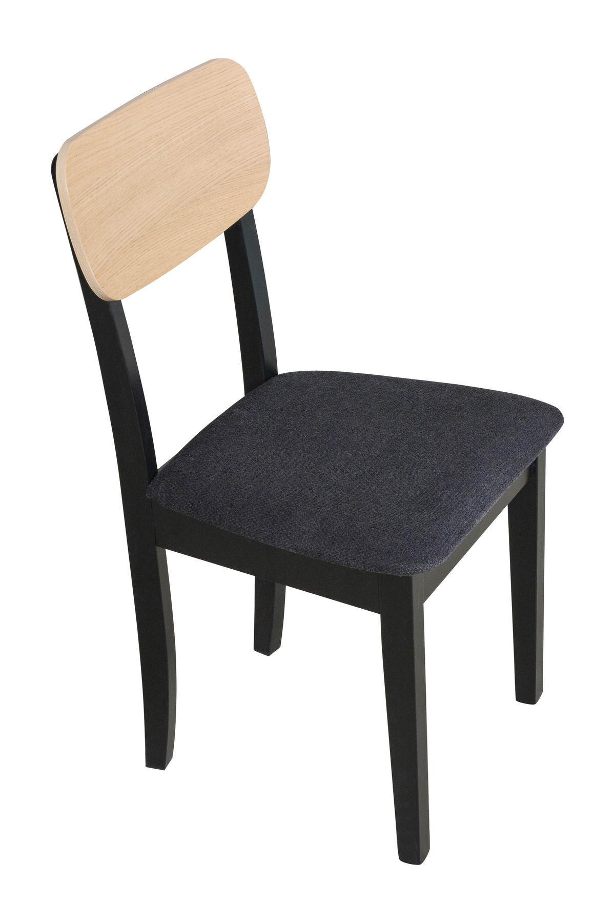 ESSZIMMERSTUHL 4x "Hugo 4", schwarz,aragon 99 - Beige/Schwarz, Holz (43/93/40cm) - Leaf Design