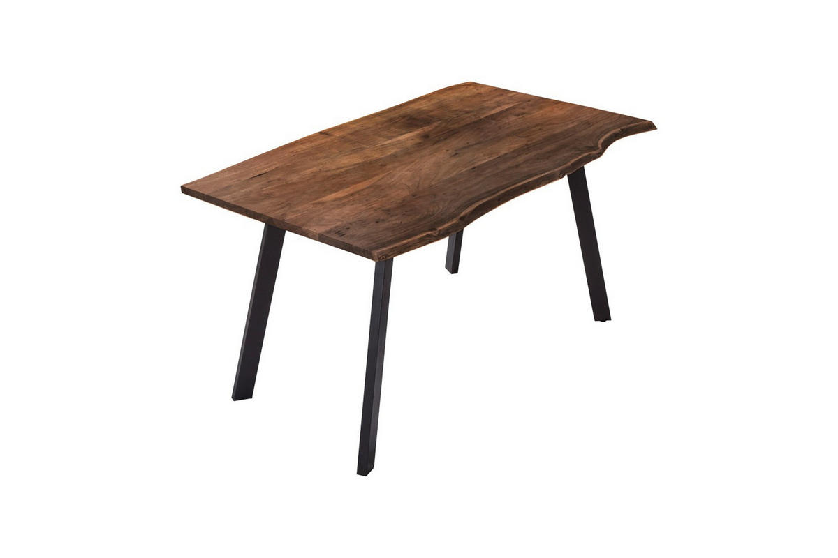 ESSTISCH LAXMI - Schwarz/Braun, Holz/Metall (80/140/77cm) - SAM