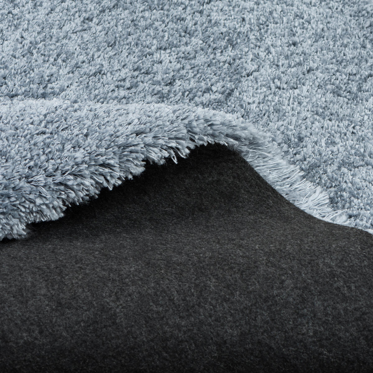 LUXUS HOCHFLOR SHAGGY TEPPICH DREAM RUND - Blau, Textil (100/100cm) - Snapstyle