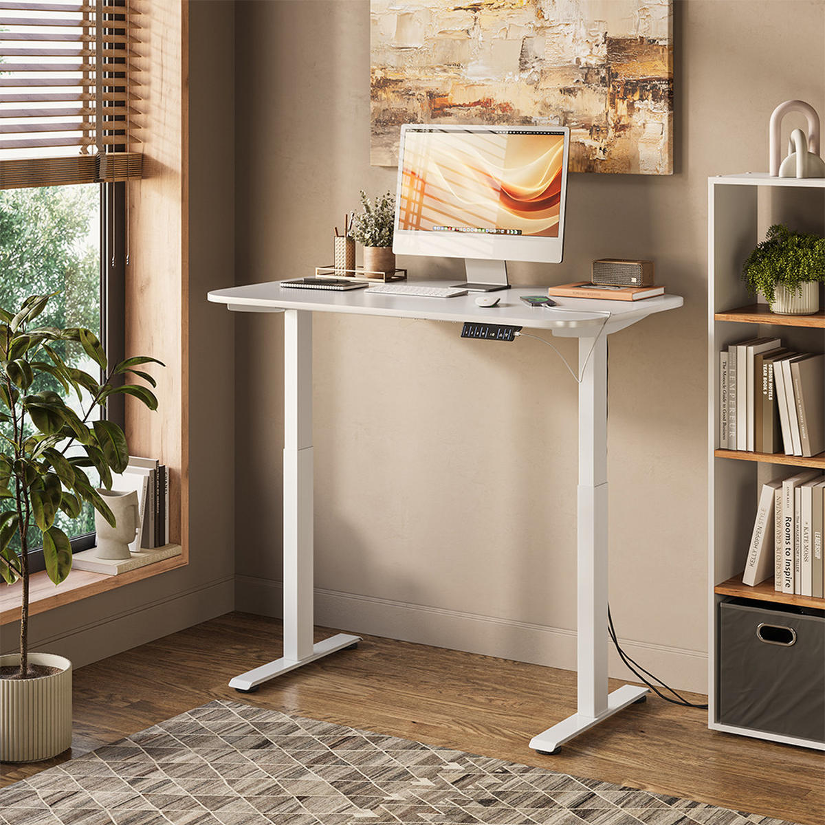 PSACÍ STŮL Elevate Bílá - bílá, kompozitní dřevo (70/120/120cm) - Vicco