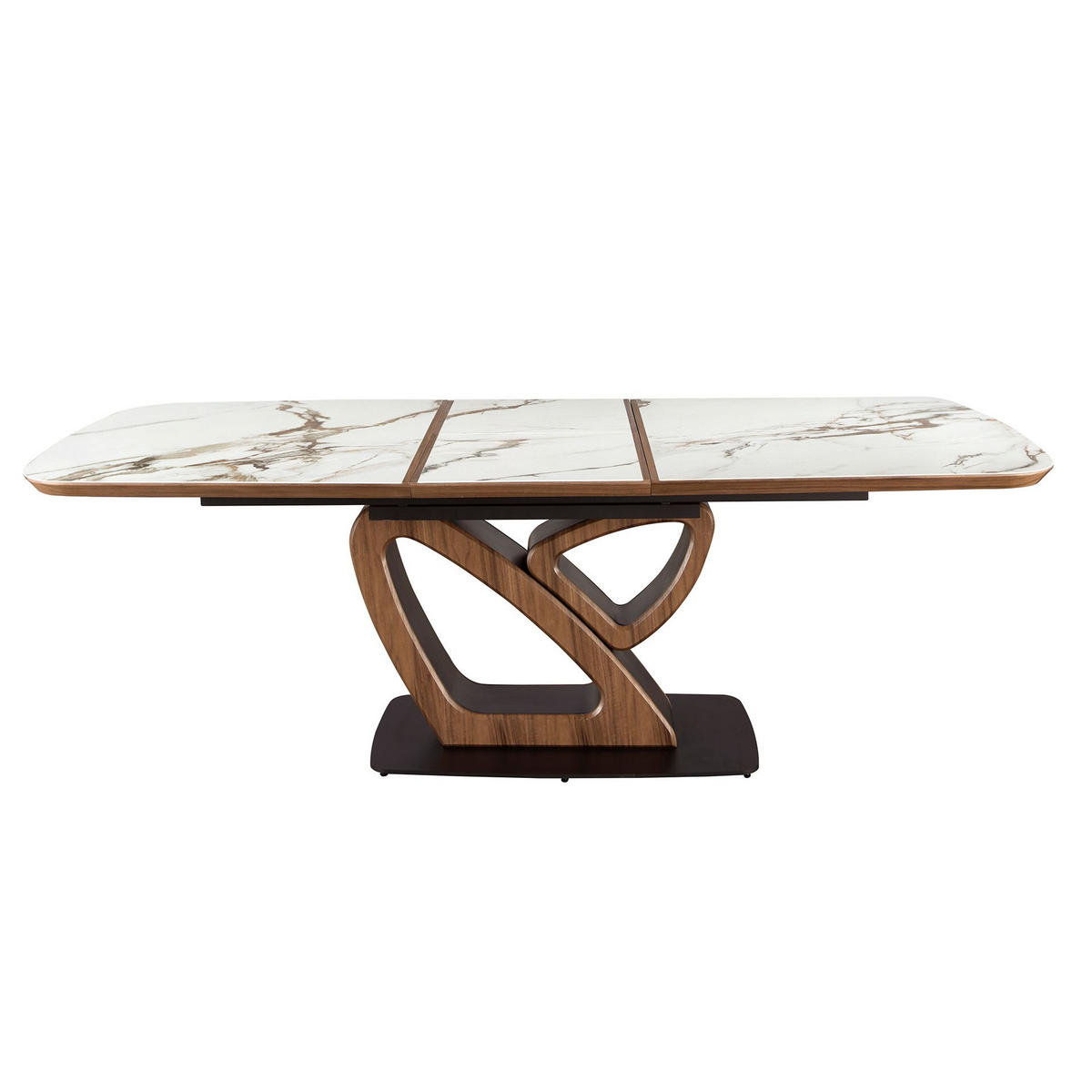 ESSTISCH oval Walnuss Weiß Schwarz 180/100/76 cm - Walnussfarben/Multicolor, Holz/Keramik (100/180/76cm) - ANGEL CERDA