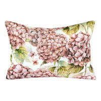 KISSENHÜLLE Landlust-Hortensie burgundy-rose 25/35 cm - Hellrosa/Dunkelrosa, Textil (25/35cm) - beties Heimtextil