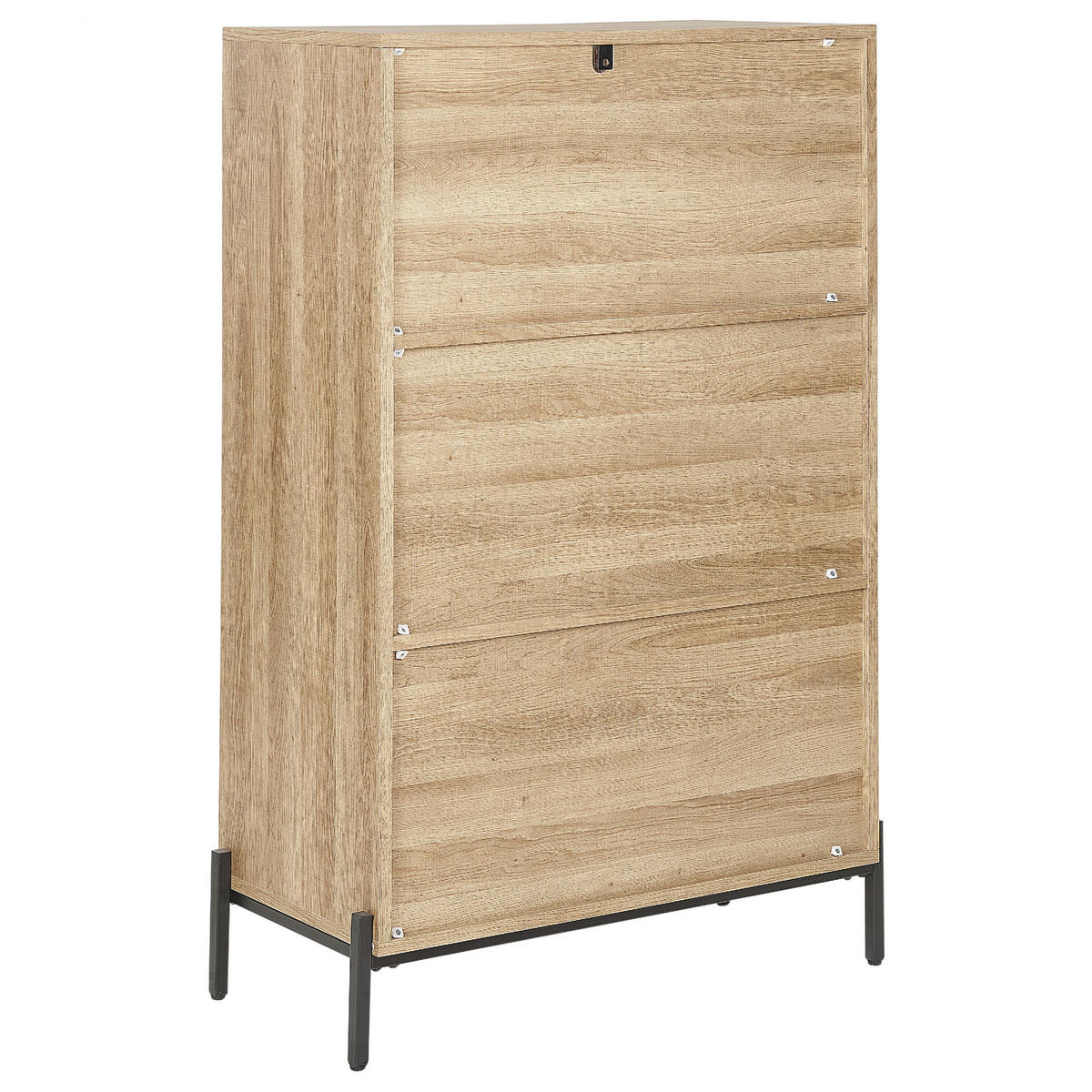 MEHRZWECKSCHRANK Moines - Hellbraun, Holzwerkstoff (80/135/40cm) - Beliani