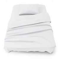 BETTLAKEN 3er Set - Spannbettlaken 90x190x30cm 1X Kissenbezug 50x80cm - White - Weiß, Textil (90/190cm)