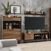 WOHNZIMMER-SET 3-TLG. Varedo-132 - Braun, Holzwerkstoff (255/180/40cm) - Lomado