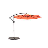 SONNENSCHIRM Rechteckiger Doppelseitig Orange 4,5 m - Orange, Metall (294/294cm) - ComfortXL