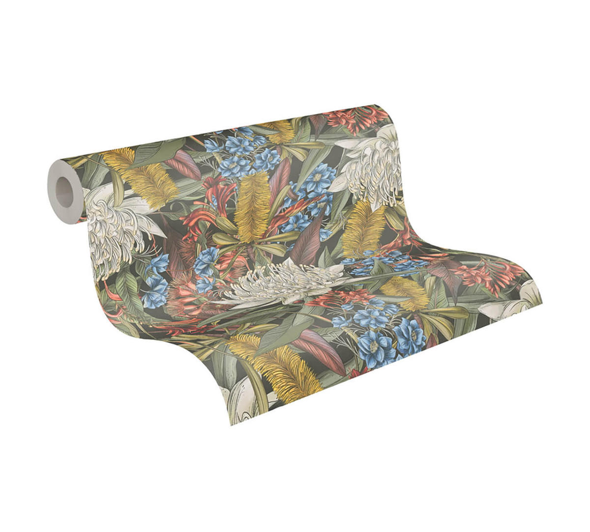 VLIESTAPETE Bunt 53/1005 cm - Schwarz, Textil (53/1cm) - KUNSTLOFT