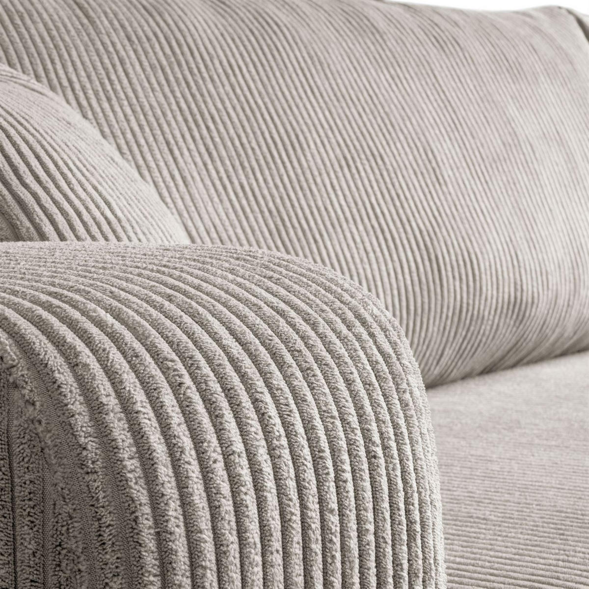 Ecksofa PRESTIGE L, Poso 100 - Creme, Textil (247/143cm) - Lookway