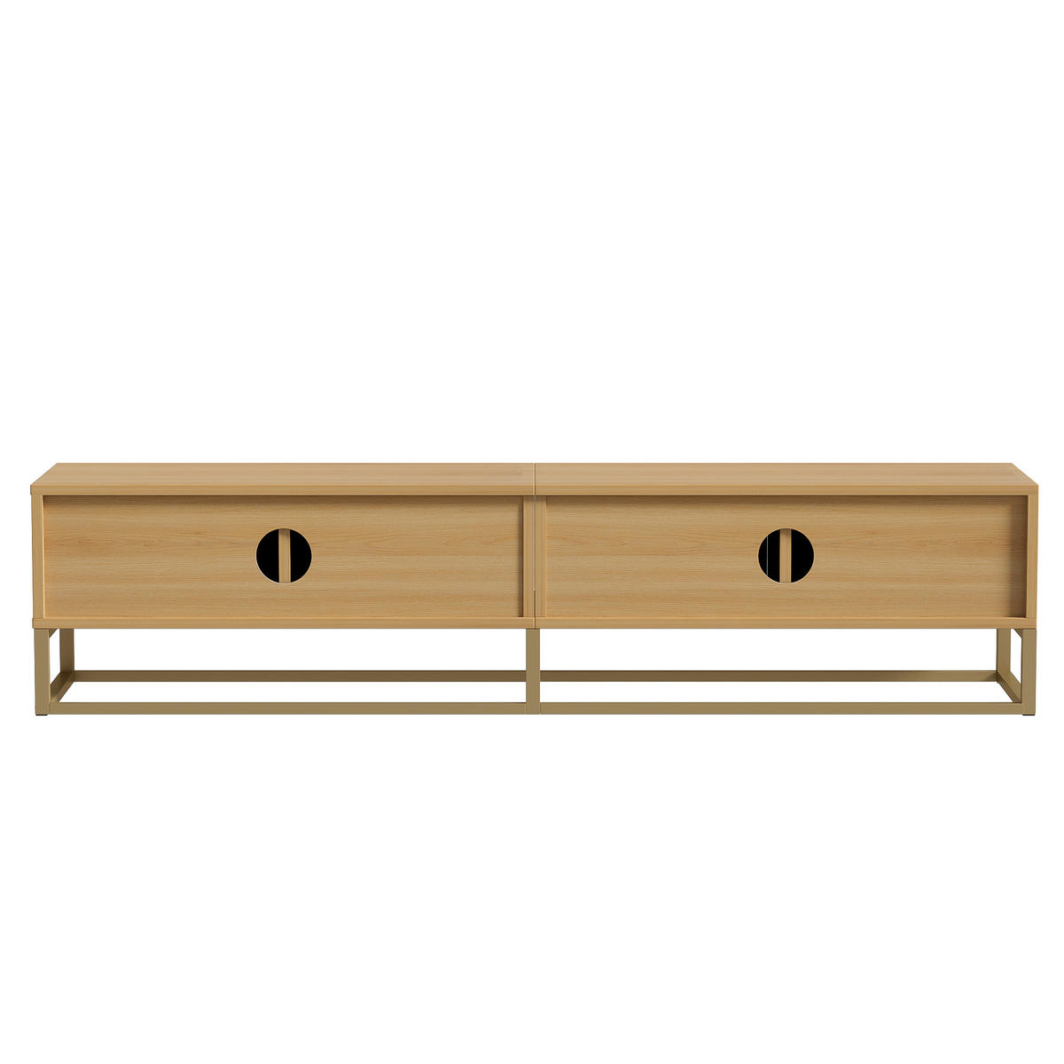 LOWBOARD Holzfarbe 180/40/40 cm - Naturfarben, Holzwerkstoff (180/40/40cm) - PANGIVO