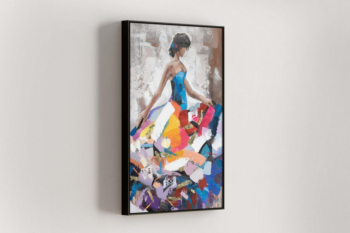 RUČNE MAĽOVANÝ AKRYLOVÝ OBRAZ 60/90 cm, viacfarebný, zvierací motív - viacfarebná, drevo/textil (60/90cm) - KUNSTLOFT