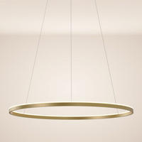 LED-HÄNGELAMPE Ring Gold Ø 120cm - Goldfarben, Metall (120/120/3.3cm) - s.luce