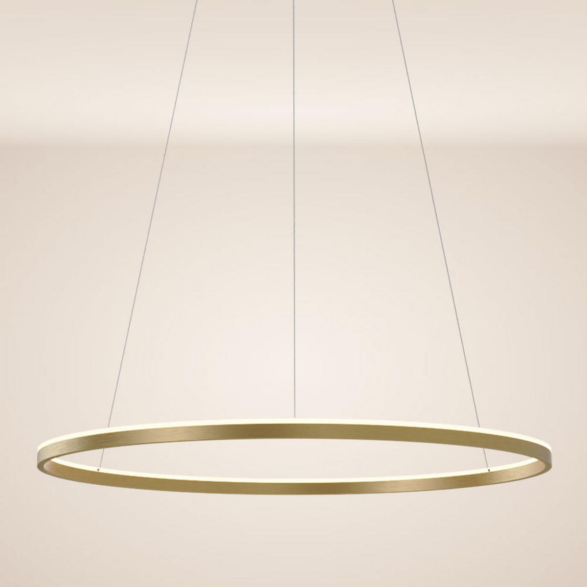 LED-HÄNGELAMPE Ring Gold Ø 120cm - Goldfarben, Metall (120/120/3.3cm) - s.luce