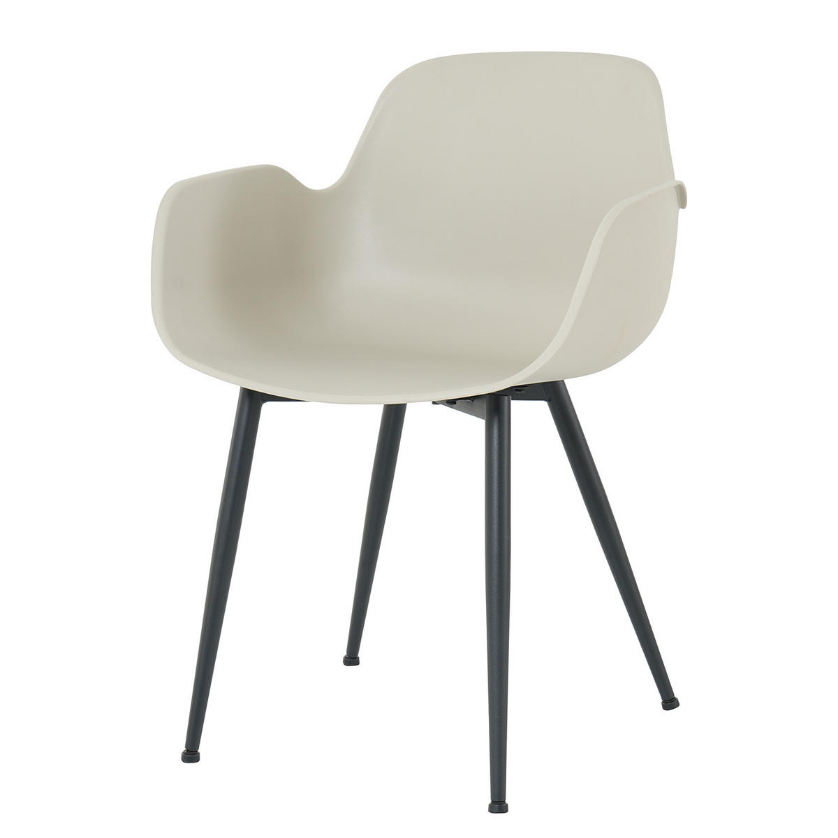 ESSZIMMERSTUHL - 2er-Set - Schwarz/Grau, Kunststoff/Metall (55/79/54cm) - home24