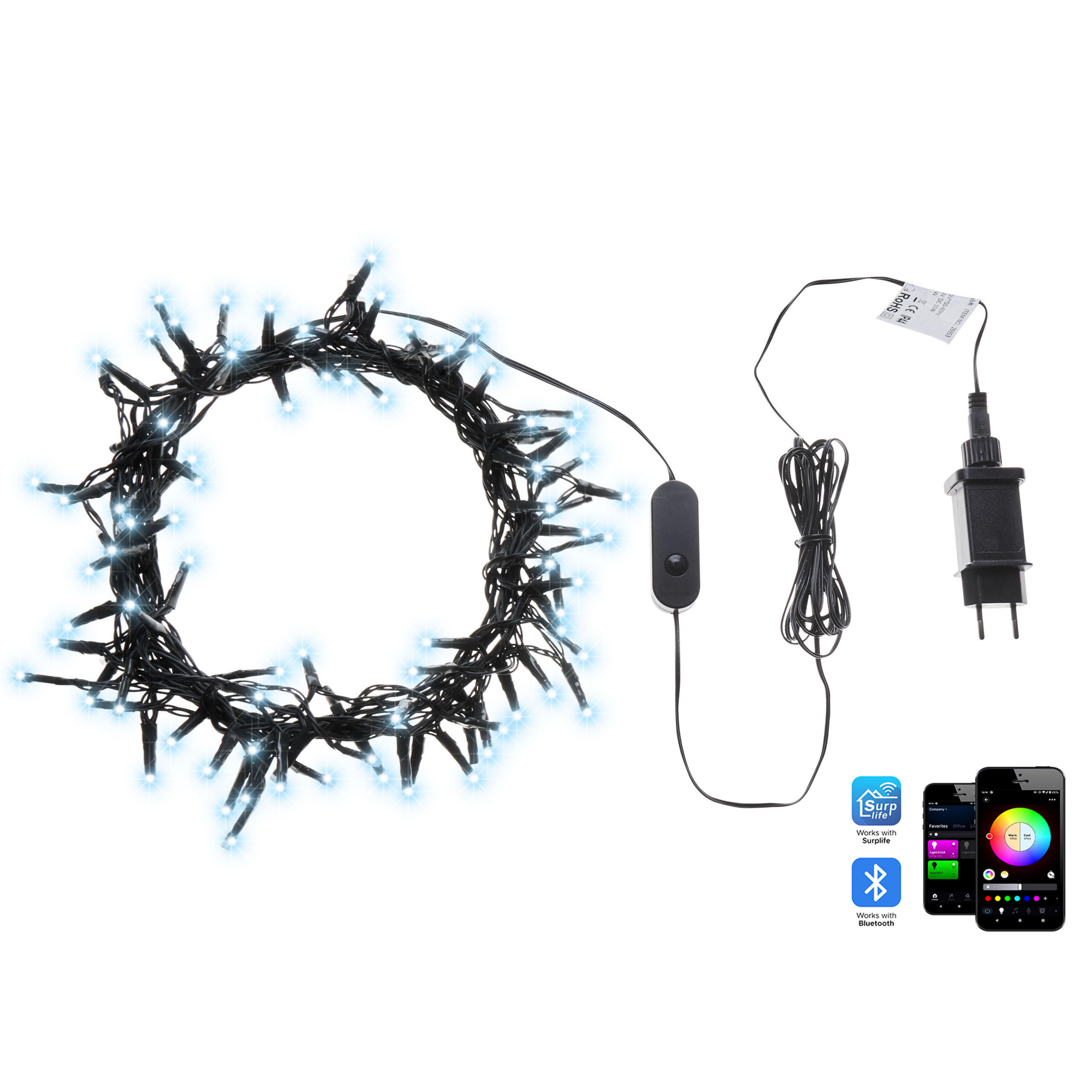 WEIHNACHTSBELEUCHTUNG Bunt Igaliku - Multicolor, Kunststoff (13cm) - Beliani