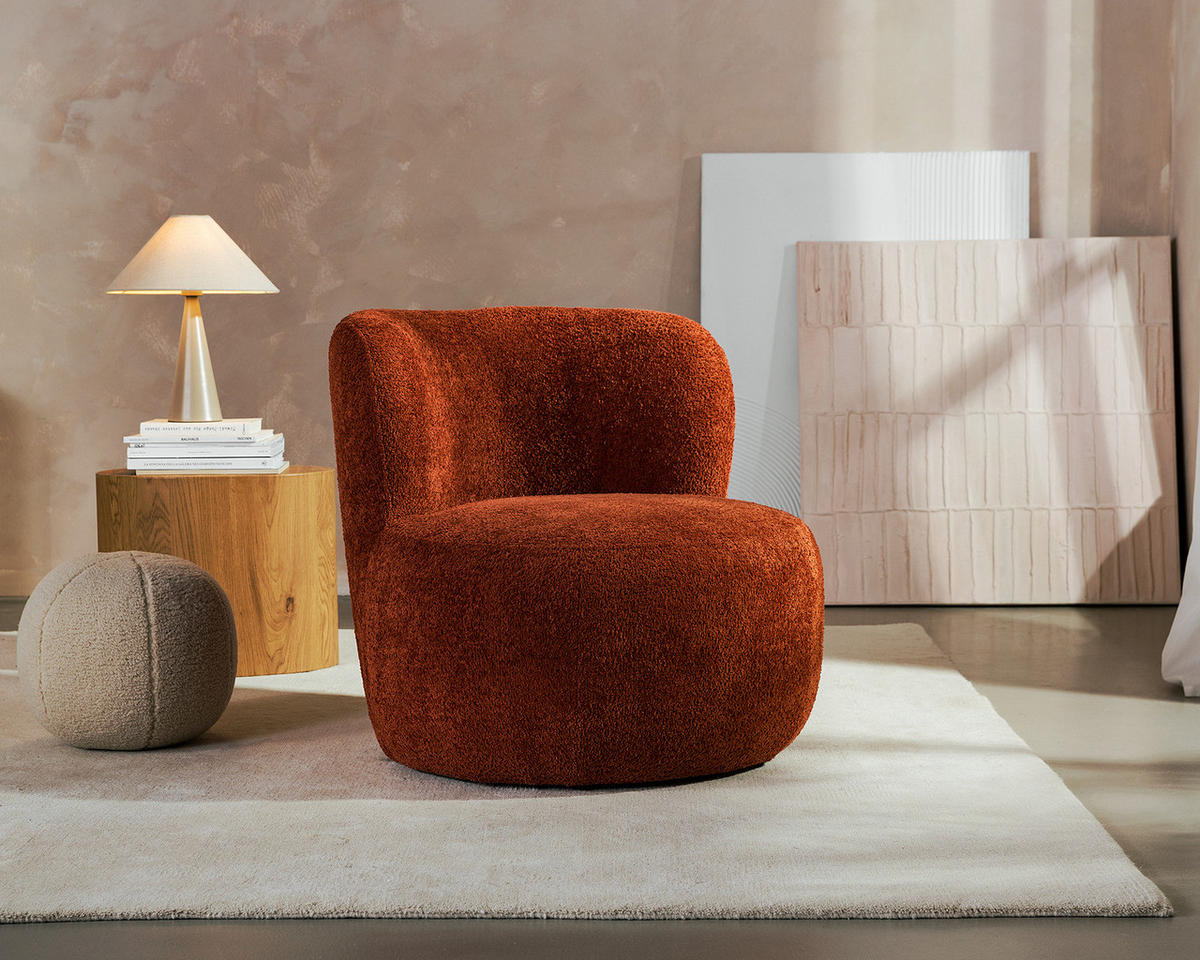 SESSEL - Rot/Schwarz, Kunststoff/Textil (78/75/84cm) - home24