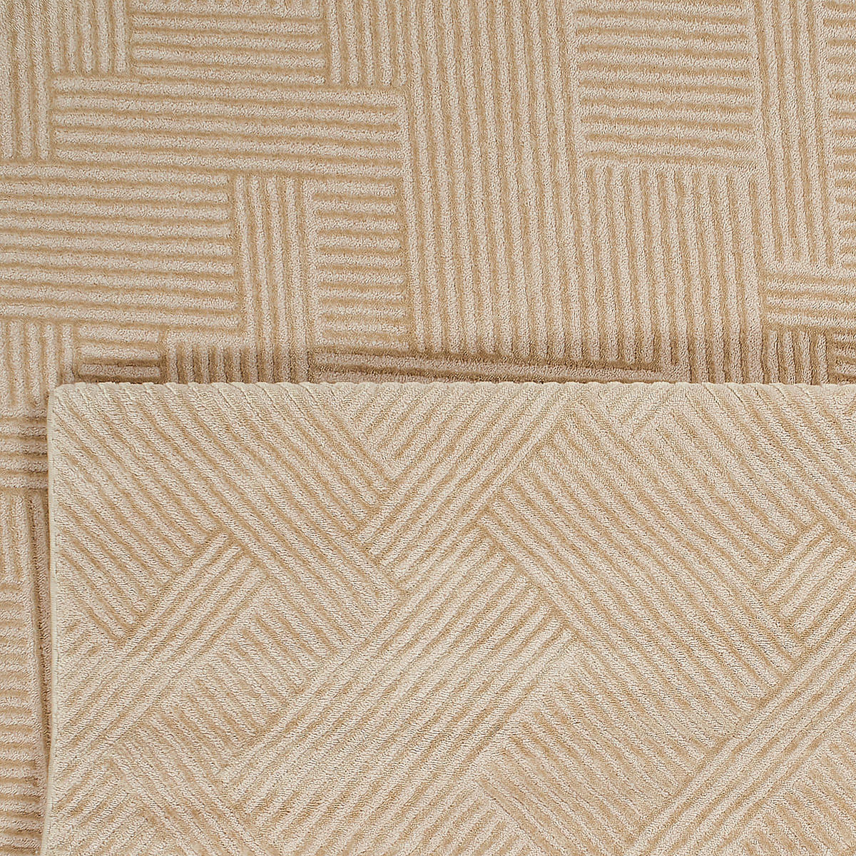 TEPPICH mit grafischem Muster in Beige Bianca 80x150 cm - Beige, Textil (80/150cm) - Nazar Rugs