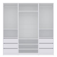 KLEIDERSCHRANK TRES SET T/B Weiß 200/206/51 cm - Weiß, Holzwerkstoff (200/206/51cm) - Marmex Möbel