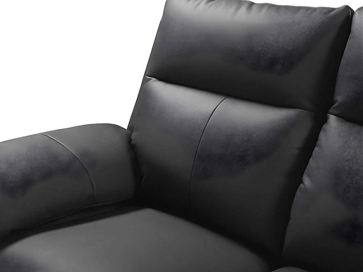 RELAXSOFA - 2 Personen - leder - schwarz Pakita - Schwarz, Leder (153/102/92cm) - Vente-Unique
