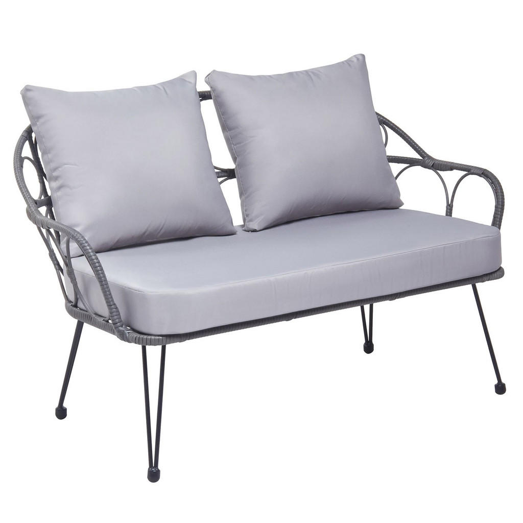 Thumbnail - Idimex Gartenmöbelset, Grau, Textil, Mode, Loungemöbel, Gartenlounge-Sets