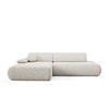 ECKSOFA DELTA L-S Beige Geflochtener Stoff mit Schlaffunktion - Beige, Holz (286/173.5cm) - MASSENO