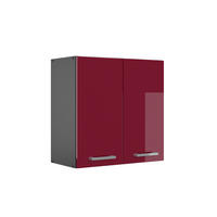 HÄNGESCHRANK R-Line Rot Hochglanz 60 cm - Anthrazit/Rot, Holzwerkstoff (60/60/31cm) - Vicco