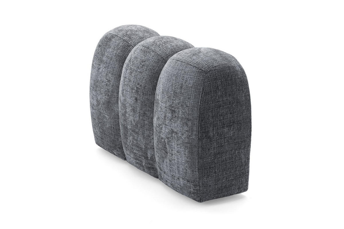 5-SITZER modulares Ecksofa VEER SET 2 Links, 379 x 175 cm, Chenille Webstoff Dunkelgrau - Dunkelgrau/Schwarz, Holz/Kunststoff (379/175cm) - Muffo