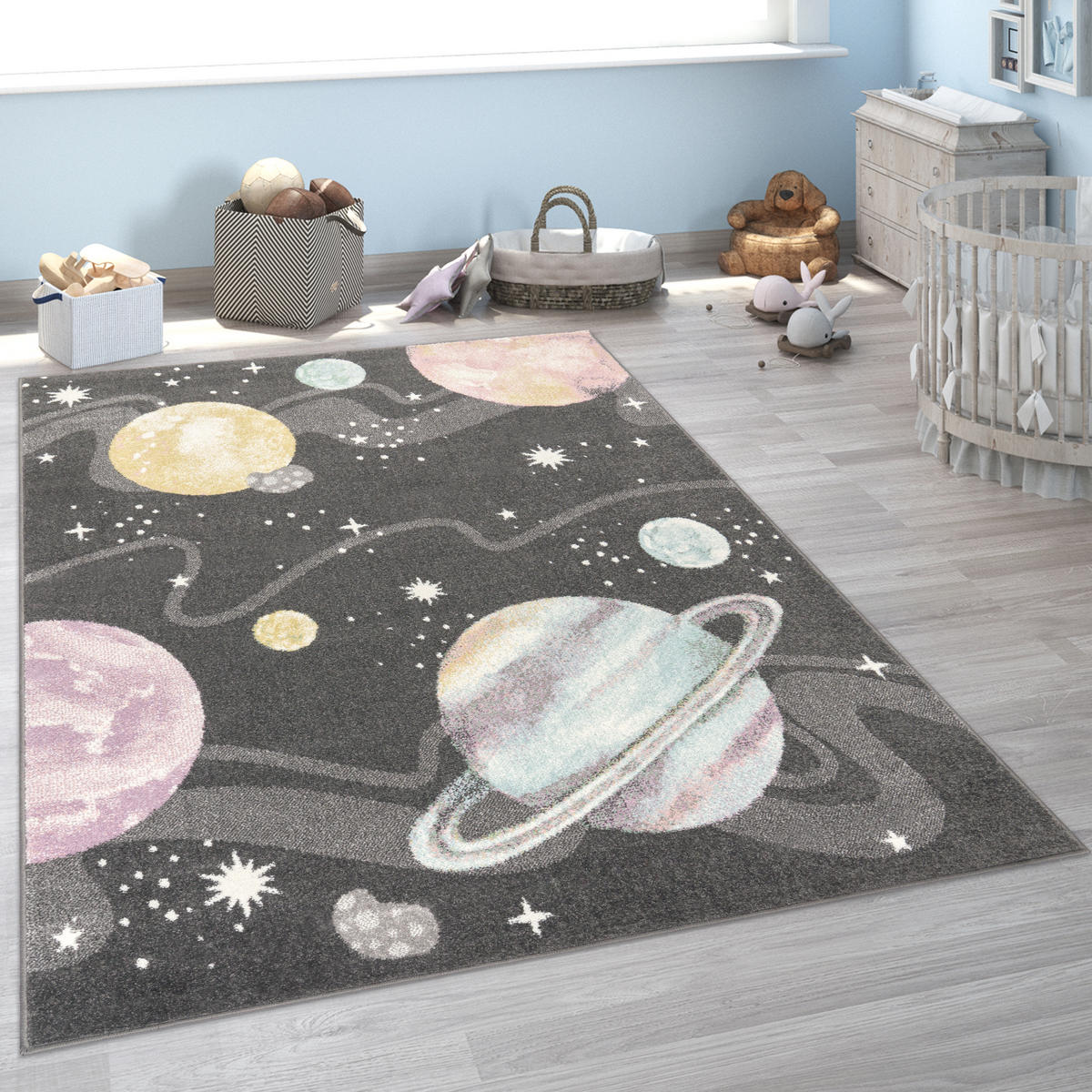 KINDERTEPPICH 133/190 cm Nino 888 - Anthrazit, Textil (133/190cm) - Paco Home