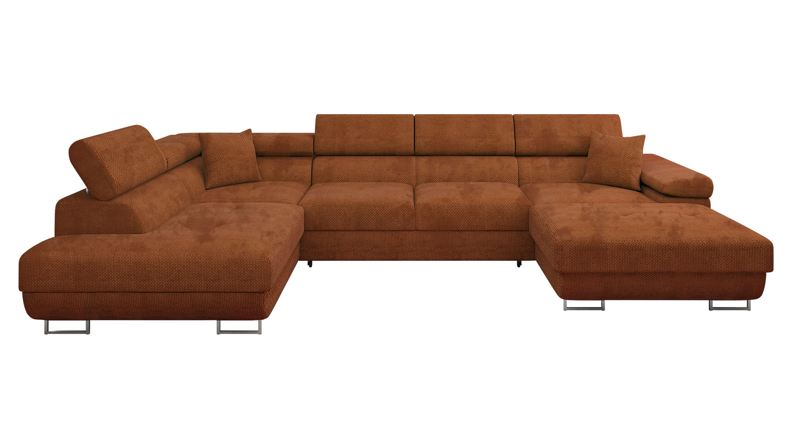 Mirjan24 Wohnlandschaft Dunkelorange 346x90x203 cm