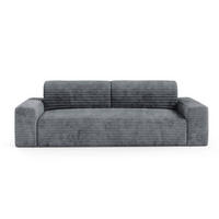 SOFA Fabio 3 Sitzplätze Grau - Grau, Holz (260/82/102cm) - Petits-meubles
