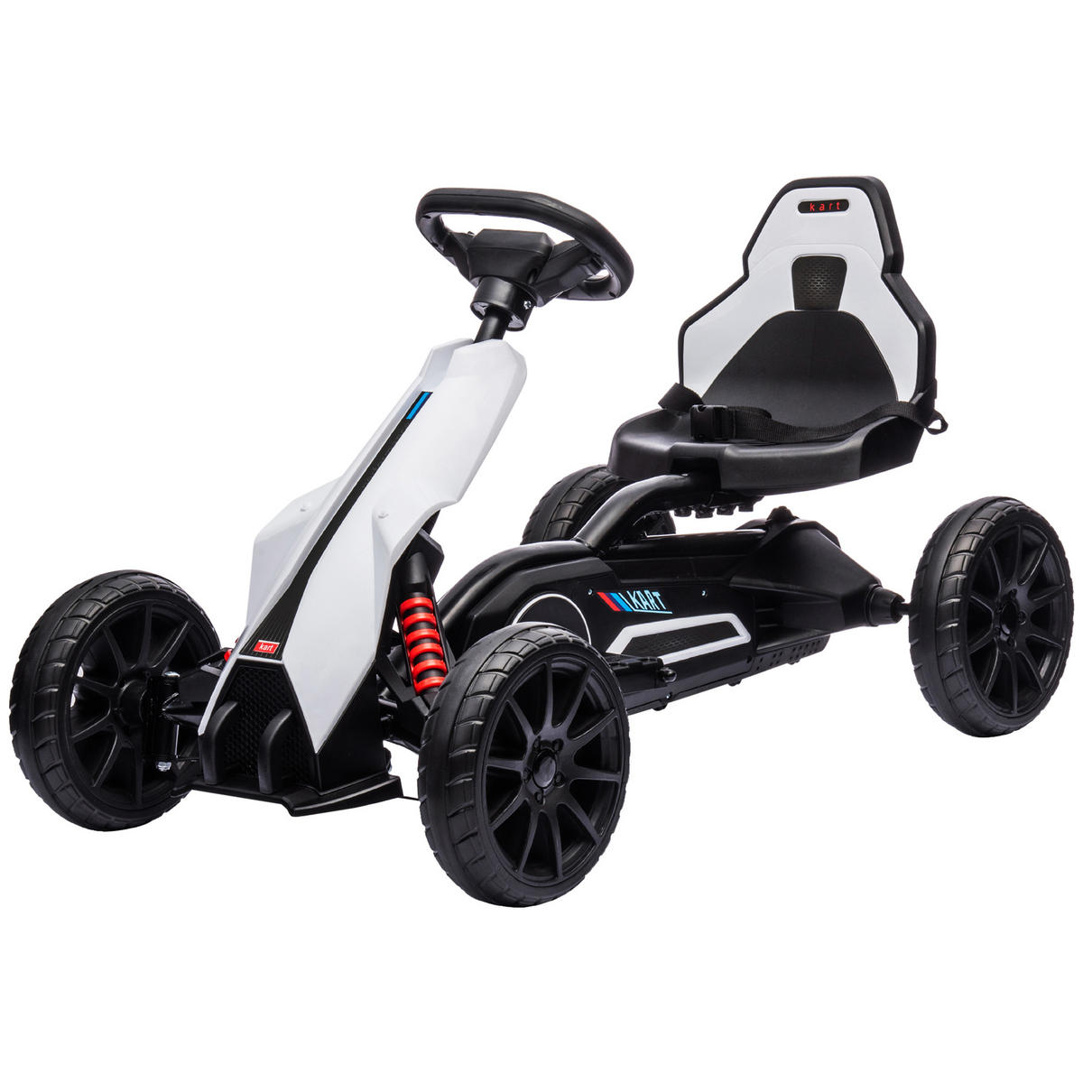 GO-KART DE-06151 Elektro-Kart mit Sicherheitsgurt Weiß - Weiß, Kunststoff/Metall (100/58/58.5cm) - ComfortXL