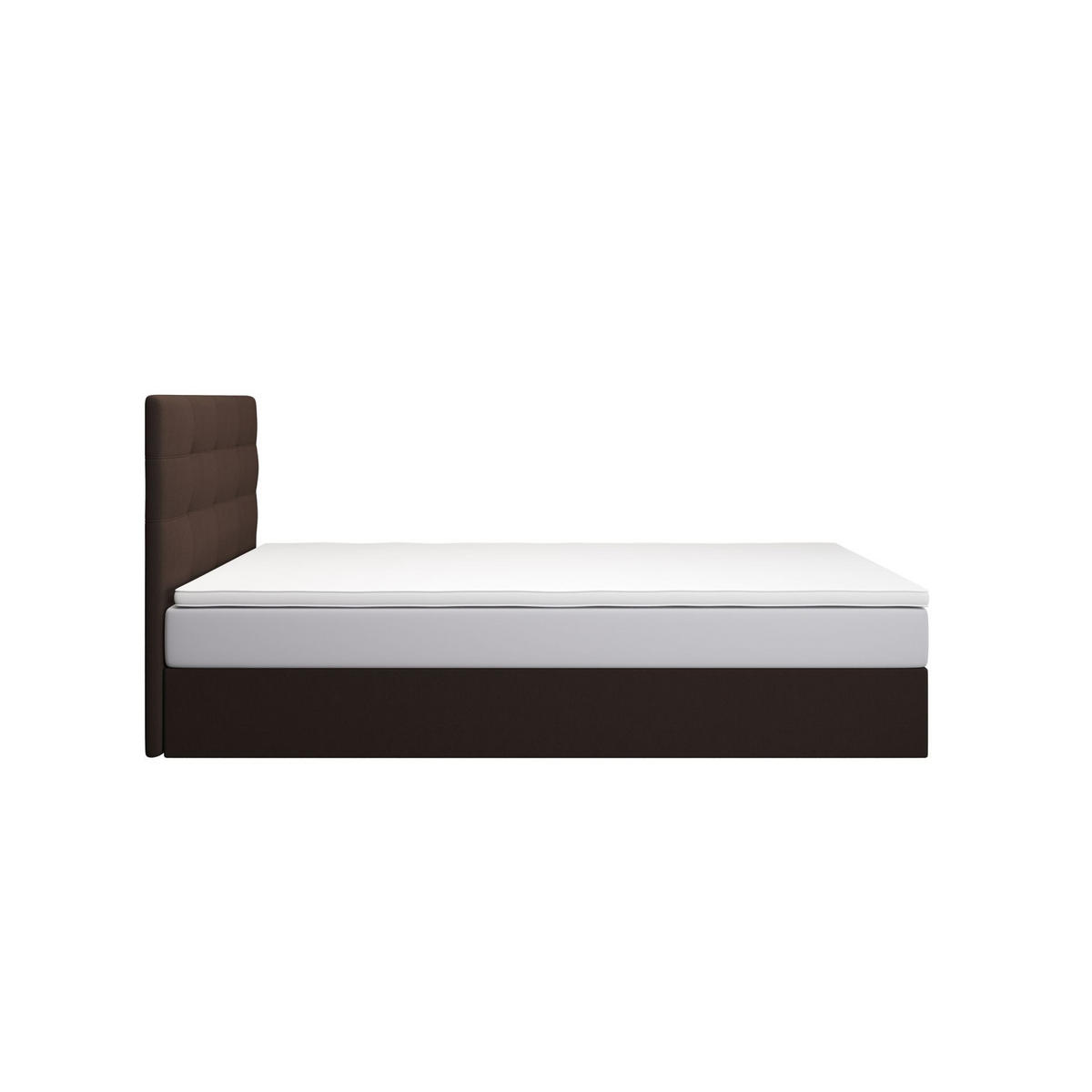 BOXBETT DUO 1 100x200 Cosmic 800, mit Matratze H3 und Topper, Dunkelbraun - Dunkelbraun, Holz/Kunststoff (100/200cm) - Bedante