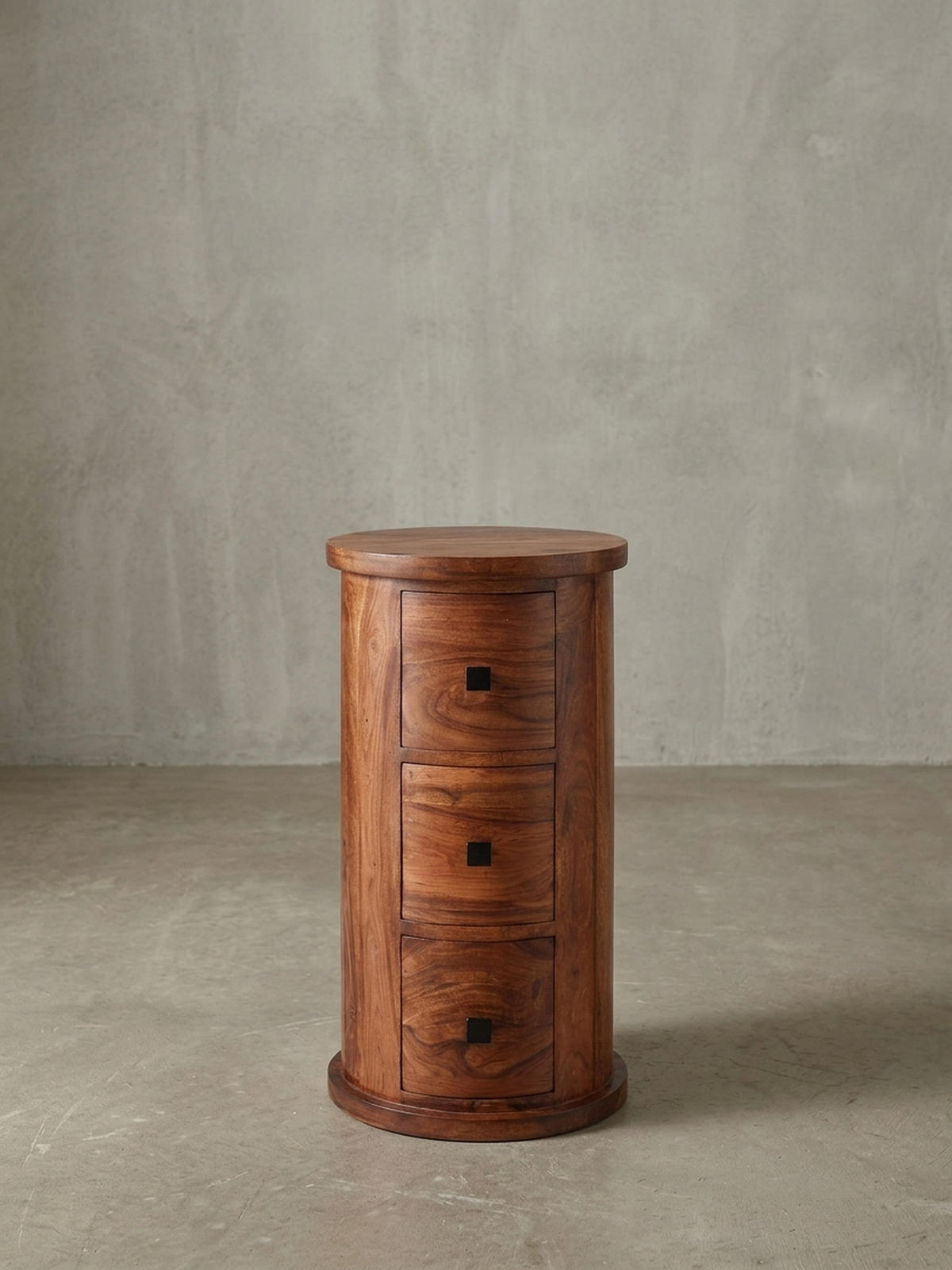 KOMMODE – Massivholz, 3 Schubladen, rustikal - Braun, Holz/Metall (35/65/35cm) - KADIMA DESIGN