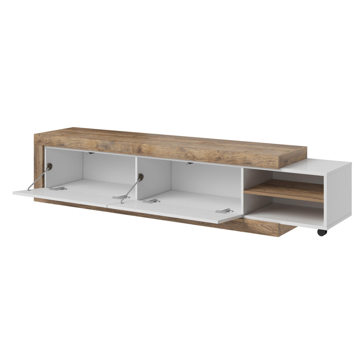 LOWBOARD SINFONIA 200x40x44 cm mit 2 Türen Eichefarben - Eichefarben, Holzwerkstoff (200/44/40cm) - MASSENO