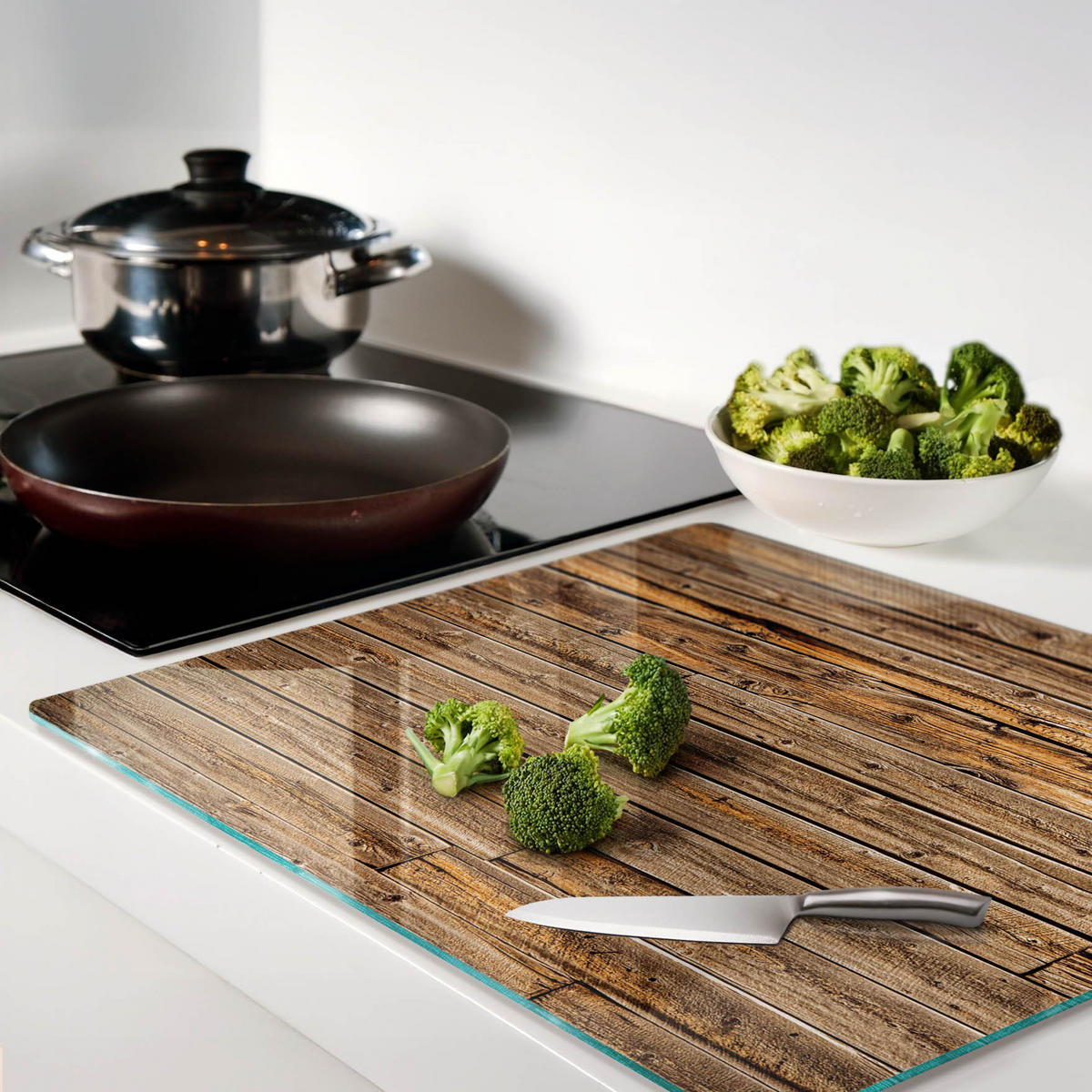 GLASPLATTE 60x52 cm Holzwand - Braun, Glas (60/0.4/52cm) - TULUP