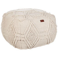 POUF Beige Choim - Beige, Naturmaterialien (60/40/60cm) - Beliani