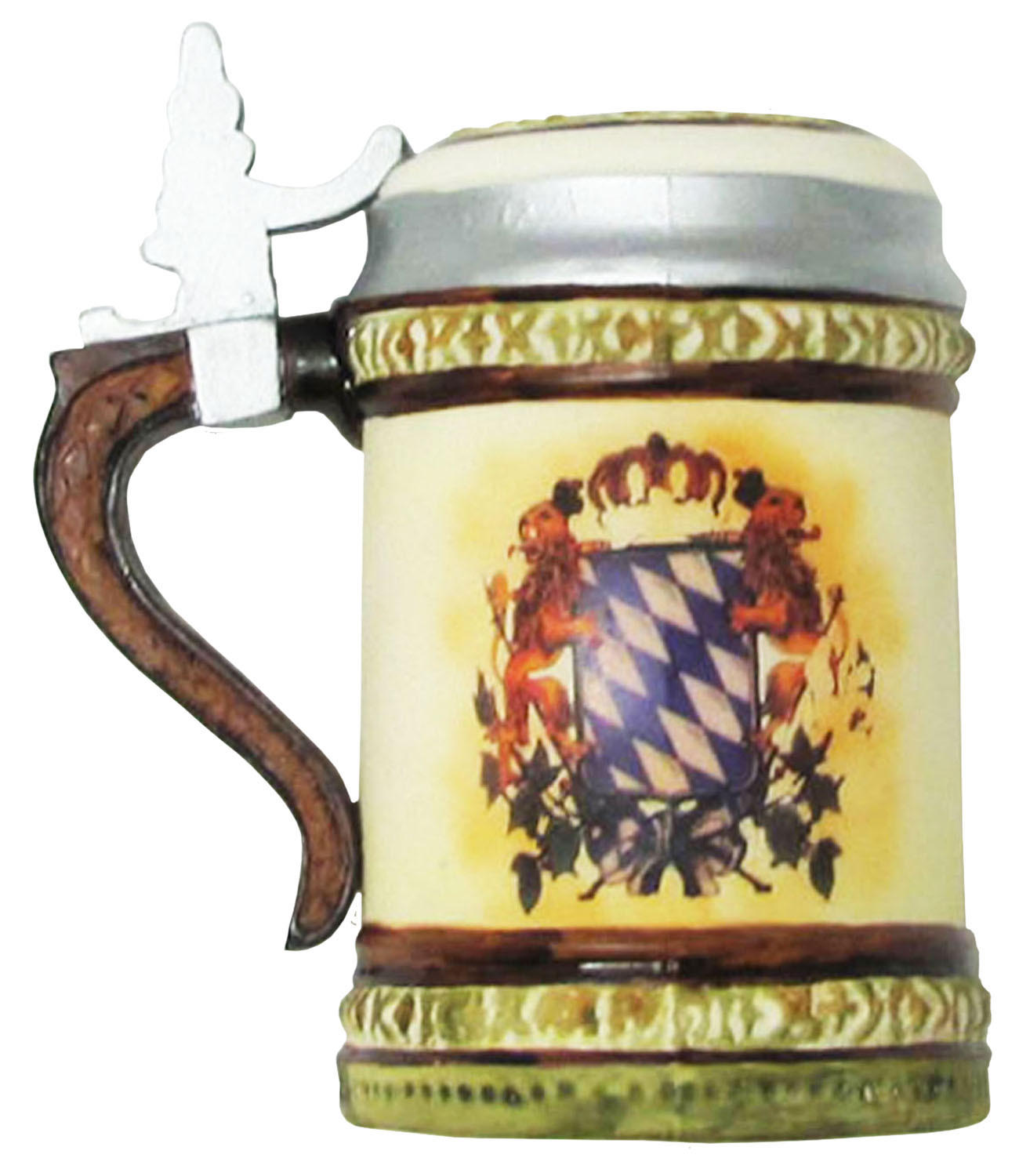 CHRISTBAUMSCHMUCK Bierkrug Goldfarbig 12cm (Glas / 1 Stk.) - Goldfarben, Glas (10/12/7cm) - Krebs Glas Lauscha