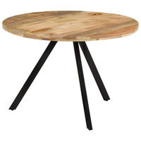 ESSTISCH 110/75 Cm Massivholz Mango - Braun, Holz (110/110/75cm) - vidaXL
