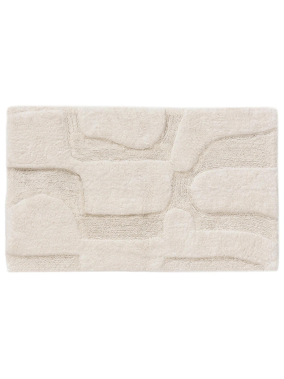 KOPALNIŠKA preproga Nehir bela 50x80 cm - bela, tekstil/naravni materiali (50/80cm) - benuta Nest