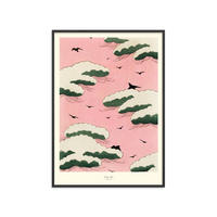 POSTER mit Rahmen A.P. Atelier - Pink Sky - Pink/Schwarz, Holz/Papier (50/70cm) - Poster&Frame