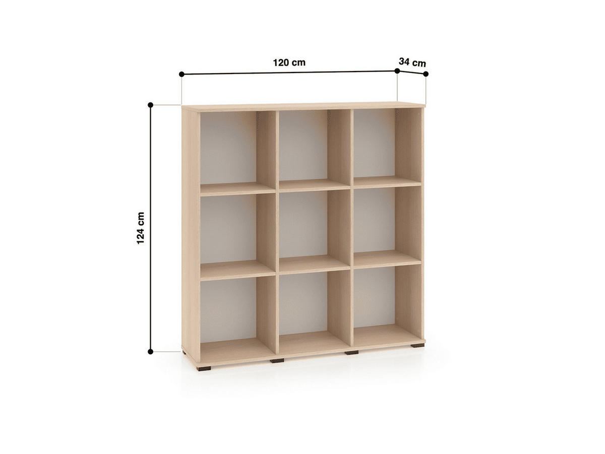AKTENREGAL – 120 cm – Odelis - Eichefarben, Holzwerkstoff (120/124/34cm) - hi-markt