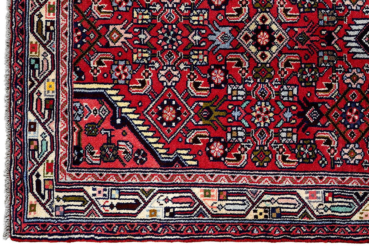 TEPPICH Assadabad Rot 196/81 cm Schurwolle - Rot, Textil (81/196cm) - Looma