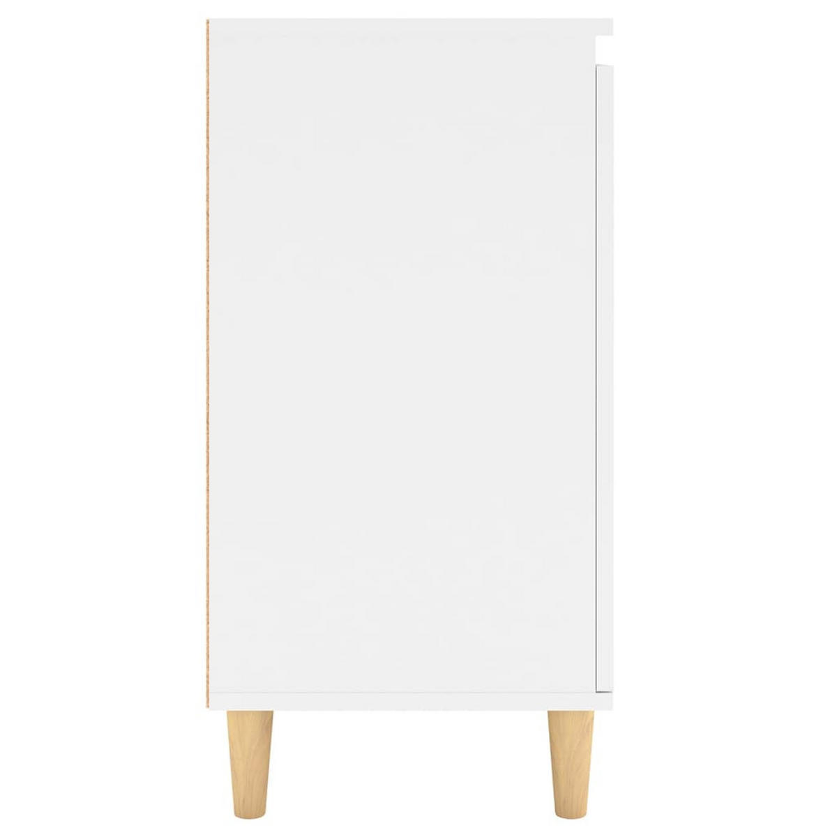 SIDEBOARD Mit Massivholz-Beinen Weiss 60/35/70 Cm Holzwerkstoff - Weiß, Holzwerkstoff (35/70/60cm) - vidaXL