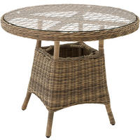 GARTENTISCH ,91 x 73,5 cm,natur - Naturfarben, Kunststoff (91/91/73.5cm) - tectake