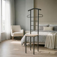 HERRENDIENER JIVO - Schwarz/Sonoma Eiche, Metall (53/121/47cm) - CARO-Möbel