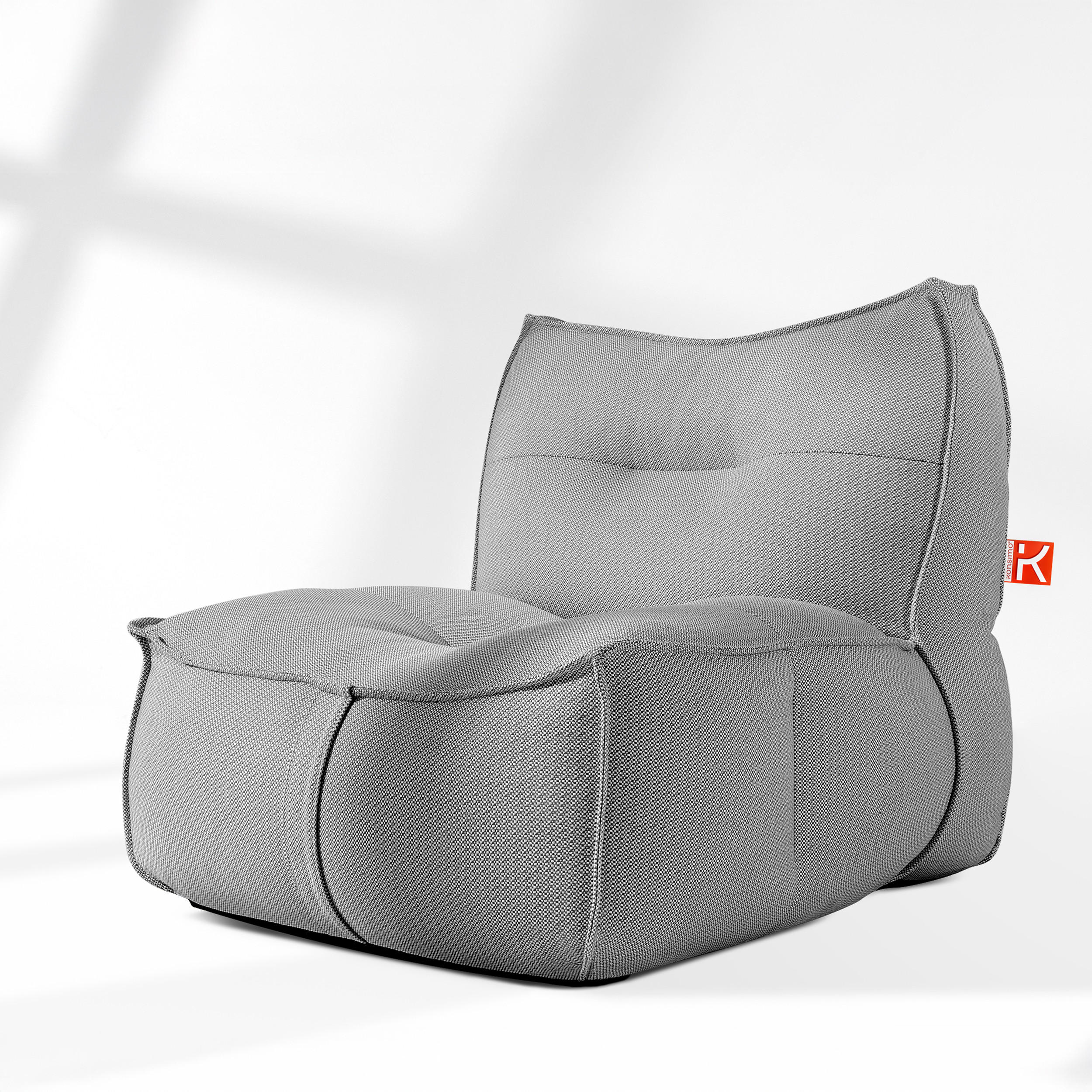 GARTENSESSEL LOVIA Lounge-Sessel, Schwarz/Weiß - Schwarz, Textil (90/82/106cm) - KONSIMO®