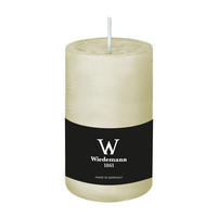 STUMPENKERZE Rustik Marble Style Elfenbein 130 x Ø 68 mm, 1 Stück - Beige, Paraffin (13cm) - Wiedemann Kerzen