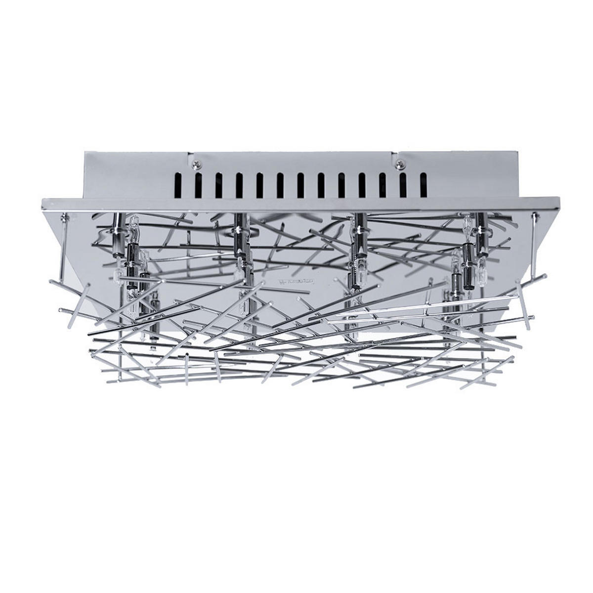 LED DECKENLEUCHTE Chrom Silber - Silberfarben, Metall (37/37/11cm)