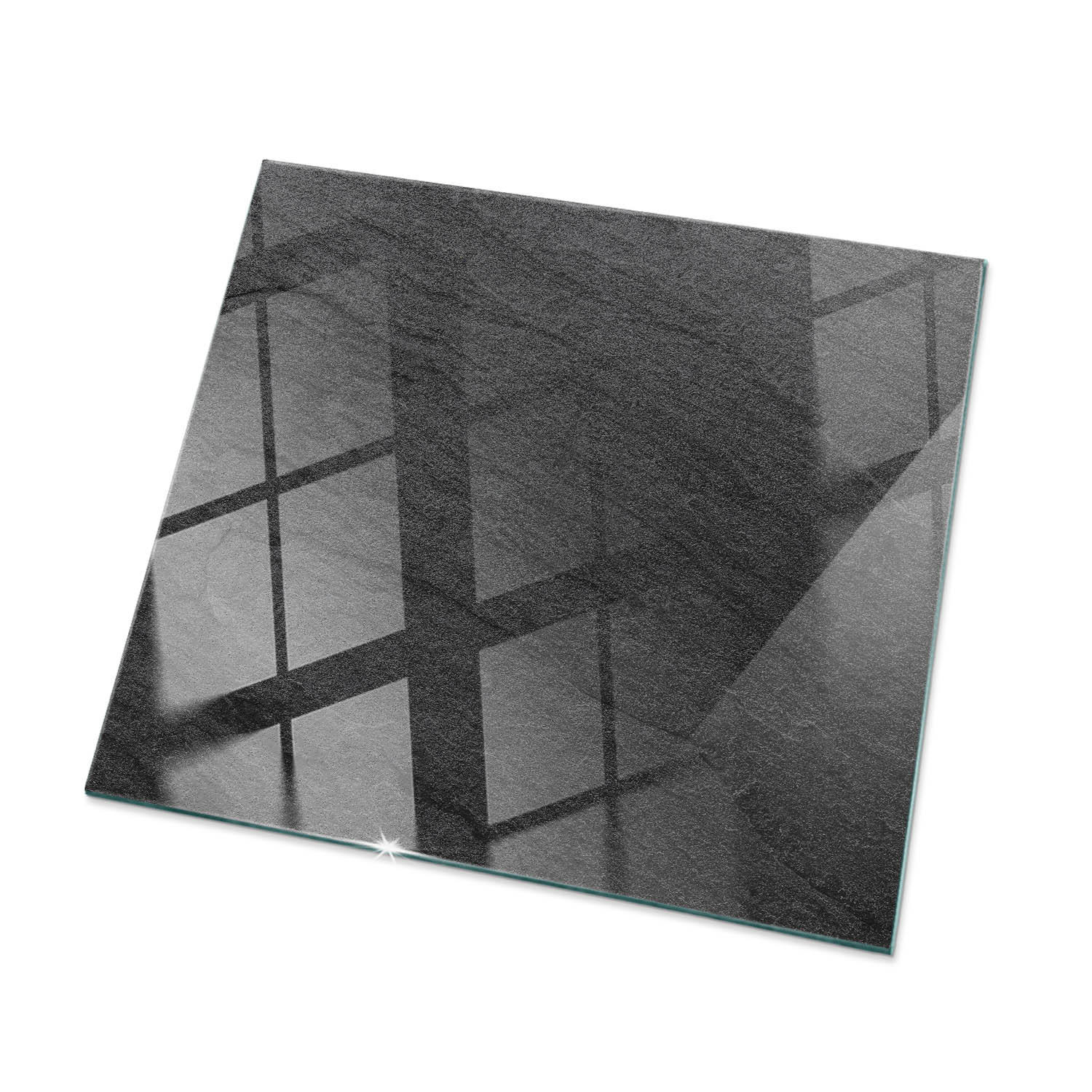 Tulup Tischplatte Schwarz 60x60x0.4 cm