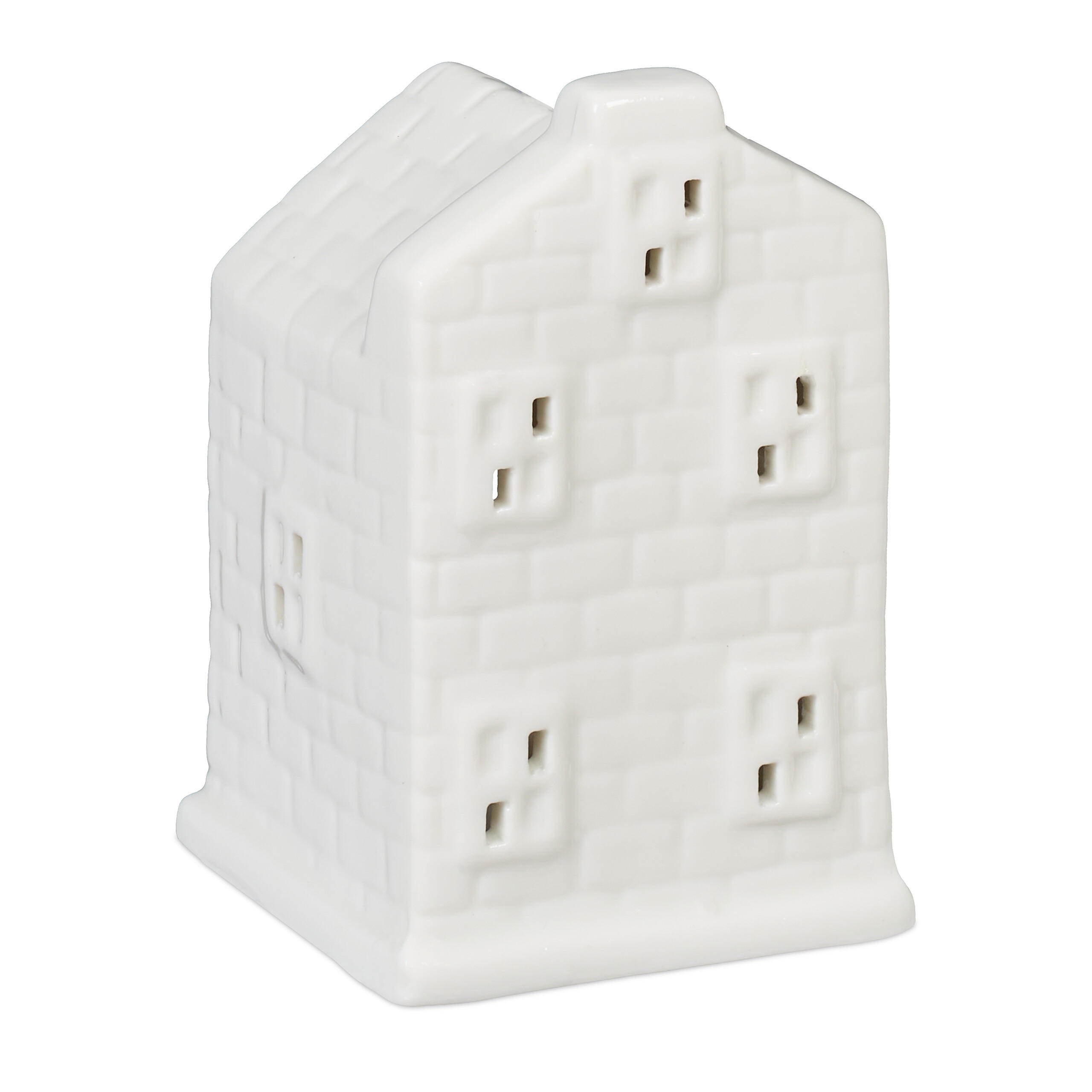 Relaxdays DOMEČEK Bílý porcelán na čajovou svíčku