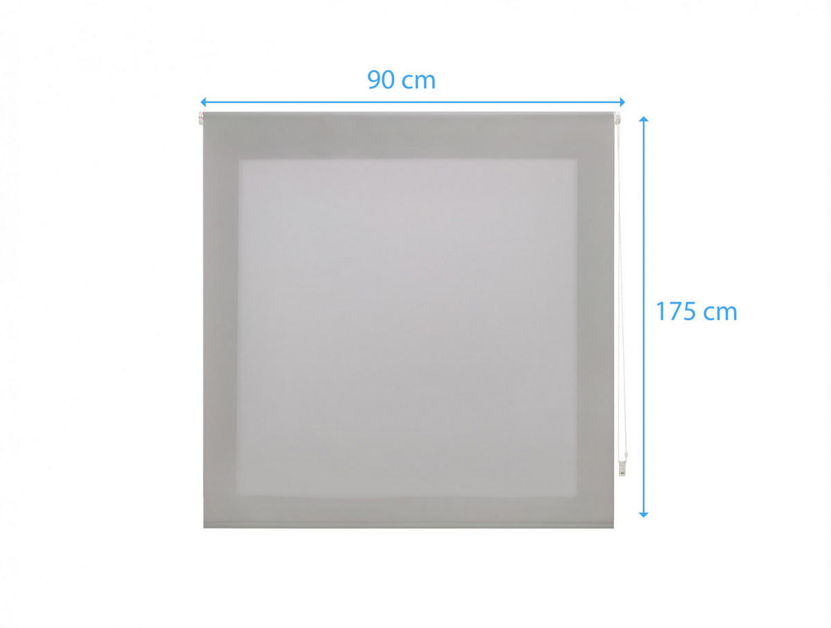 ROLLO Polyester Transluzent Silber 90x175 - Silberfarben, Textil (90/175/1cm) - Purline